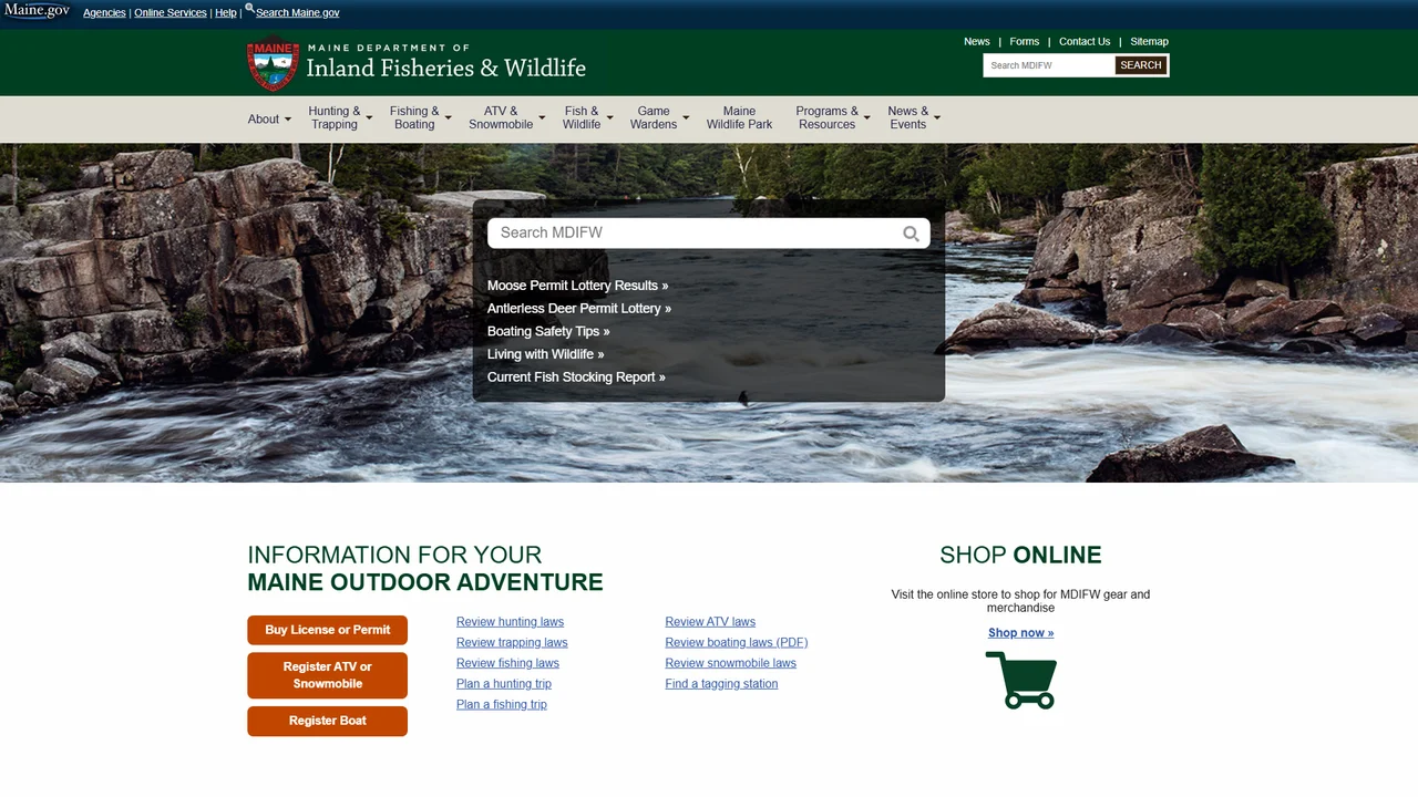 Maine Department of Inland Fisheries and Wildlife - Augusta, ME
