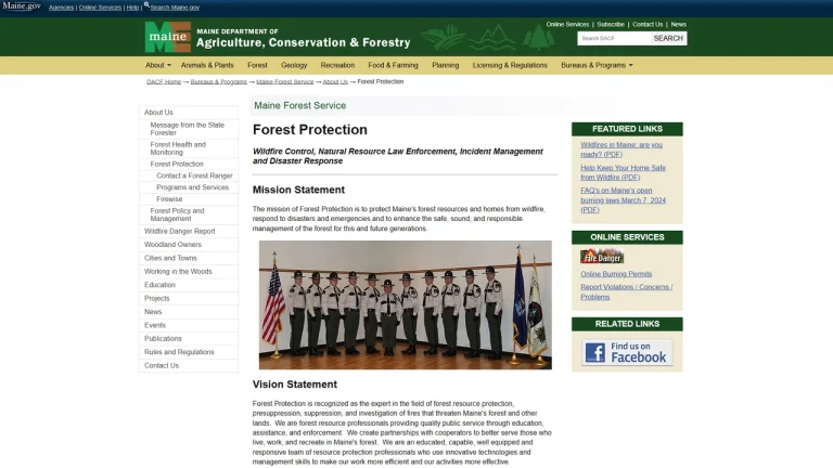 Maine Forest Service: Forest Protection Division - Augusta, ME