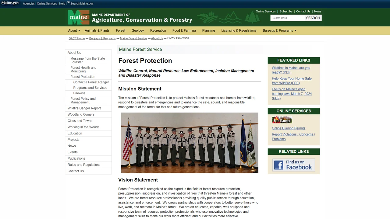 Maine Forest Service: Forest Protection Division - Augusta, ME
