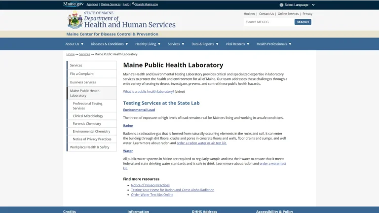 Maine Health and Environmental Testing Laboratory - Augusta, ME