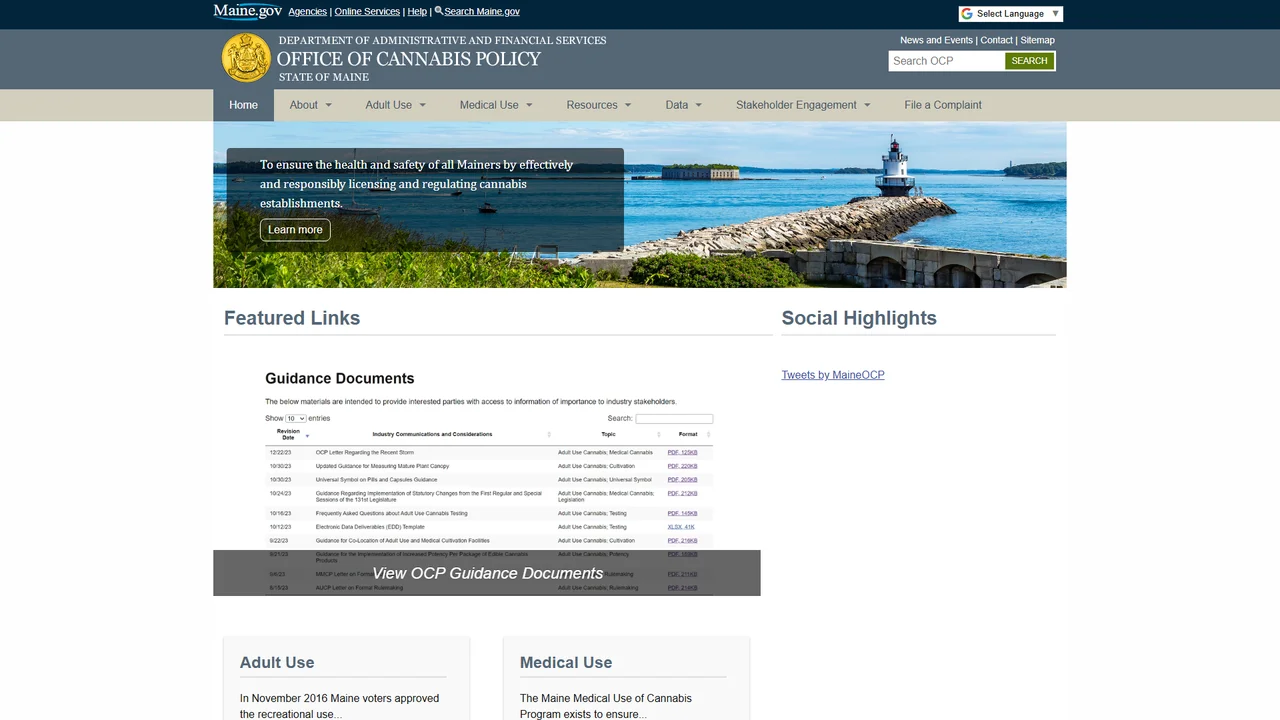 Maine Office of Cannabis Policy - Augusta, ME