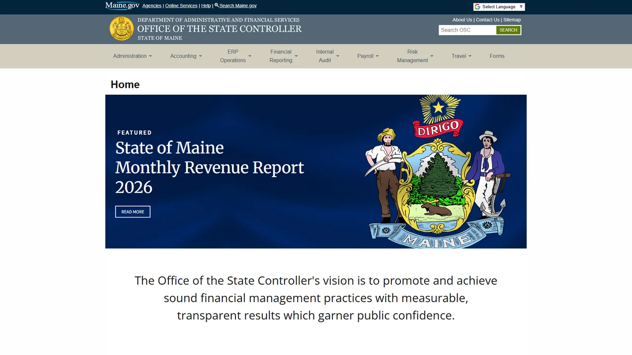Maine Office of the State Controller - Augusta, ME