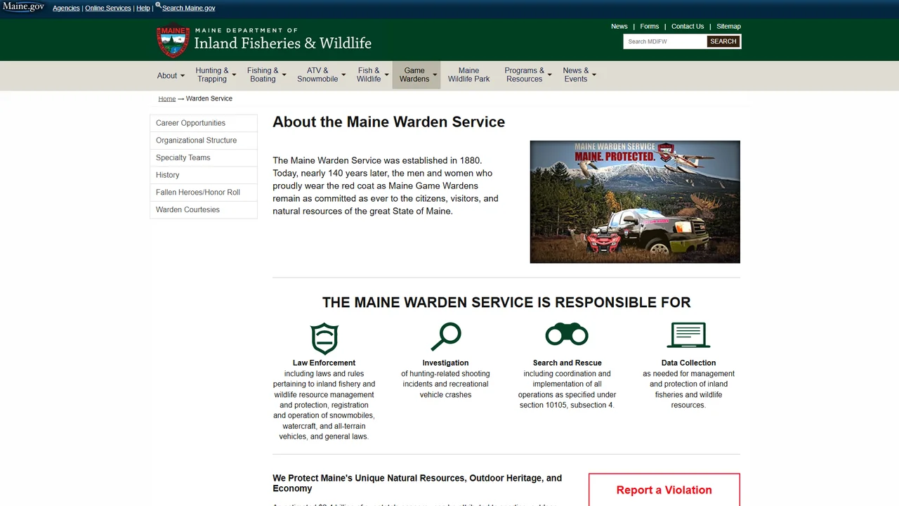 Maine Warden Service - Augusta, ME