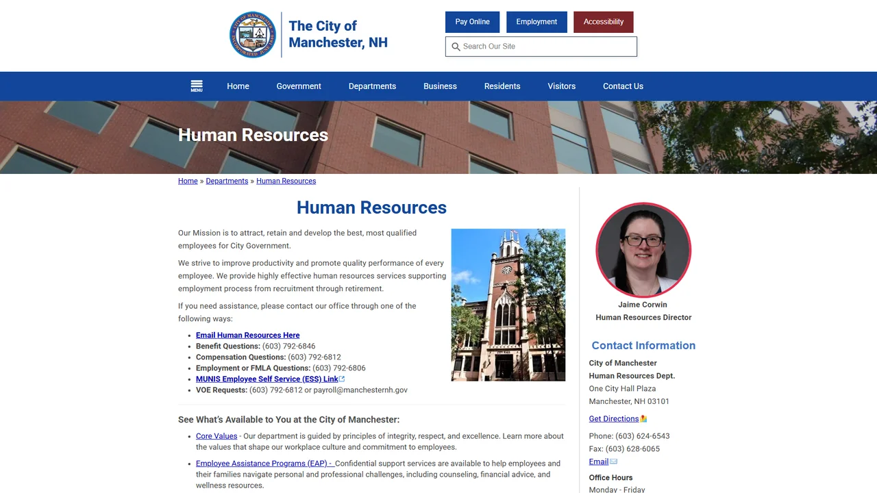 Manchester Human Resources - Manchester, NH
