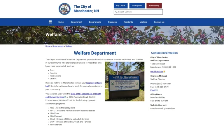 Manchester Welfare Department - Manchester, NH