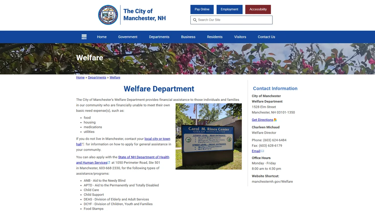Manchester Welfare Department - Manchester, NH