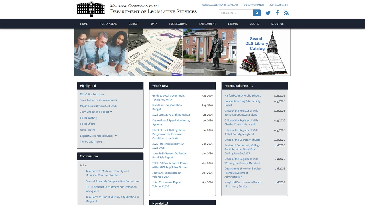 Maryland Department of Legislative Services - Annapolis, MD