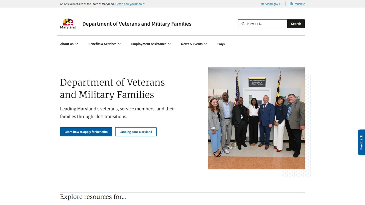 Maryland Department of Veterans Affairs - Annapolis, MD