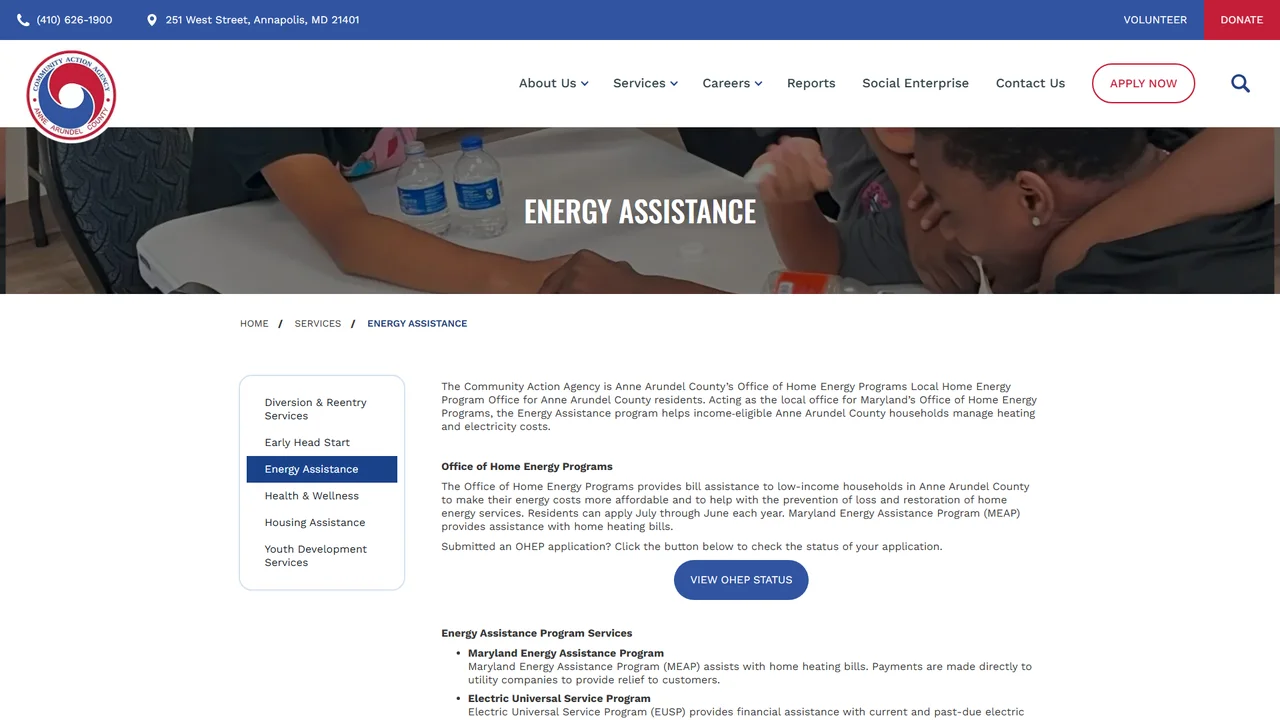 Maryland Energy Assistance - Annapolis, MD