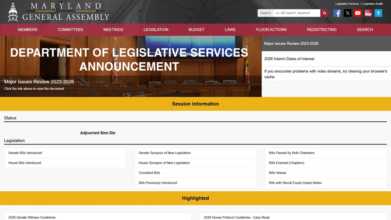 Maryland General Assembly (House Office Building) - Annapolis, MD