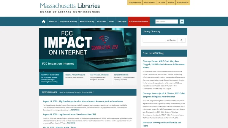 Massachusetts Board of Library Commissioners - Boston, MA