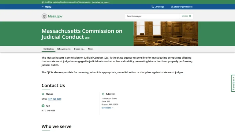 Massachusetts Commission on Judicial Conduct - Boston, MA