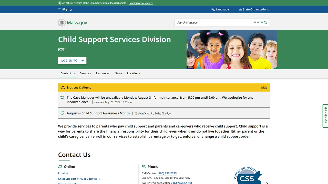 Massachusetts Department of Revenue Child Support Services - Boston, MA