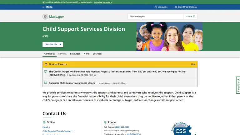 Massachusetts Department of Revenue - Child Support Services - Worcester, MA