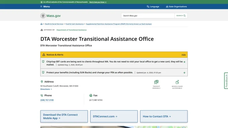 Massachusetts Department of Transitional Assistance - Worcester, MA
