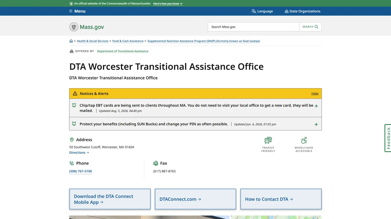 Massachusetts Department of Transitional Assistance - Worcester, MA