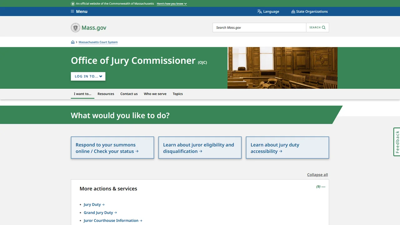 Massachusetts Jury Commissioner's Office - Boston, MA