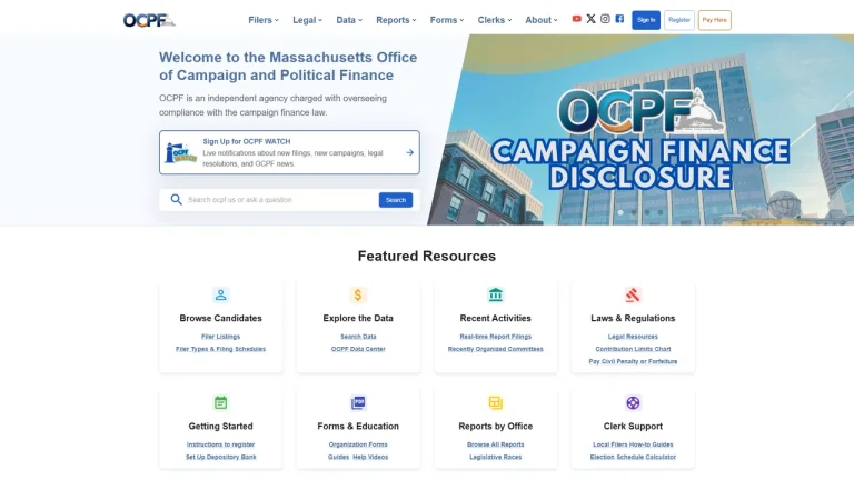Massachusetts Office of Campaign and Political Finance - Boston, MA