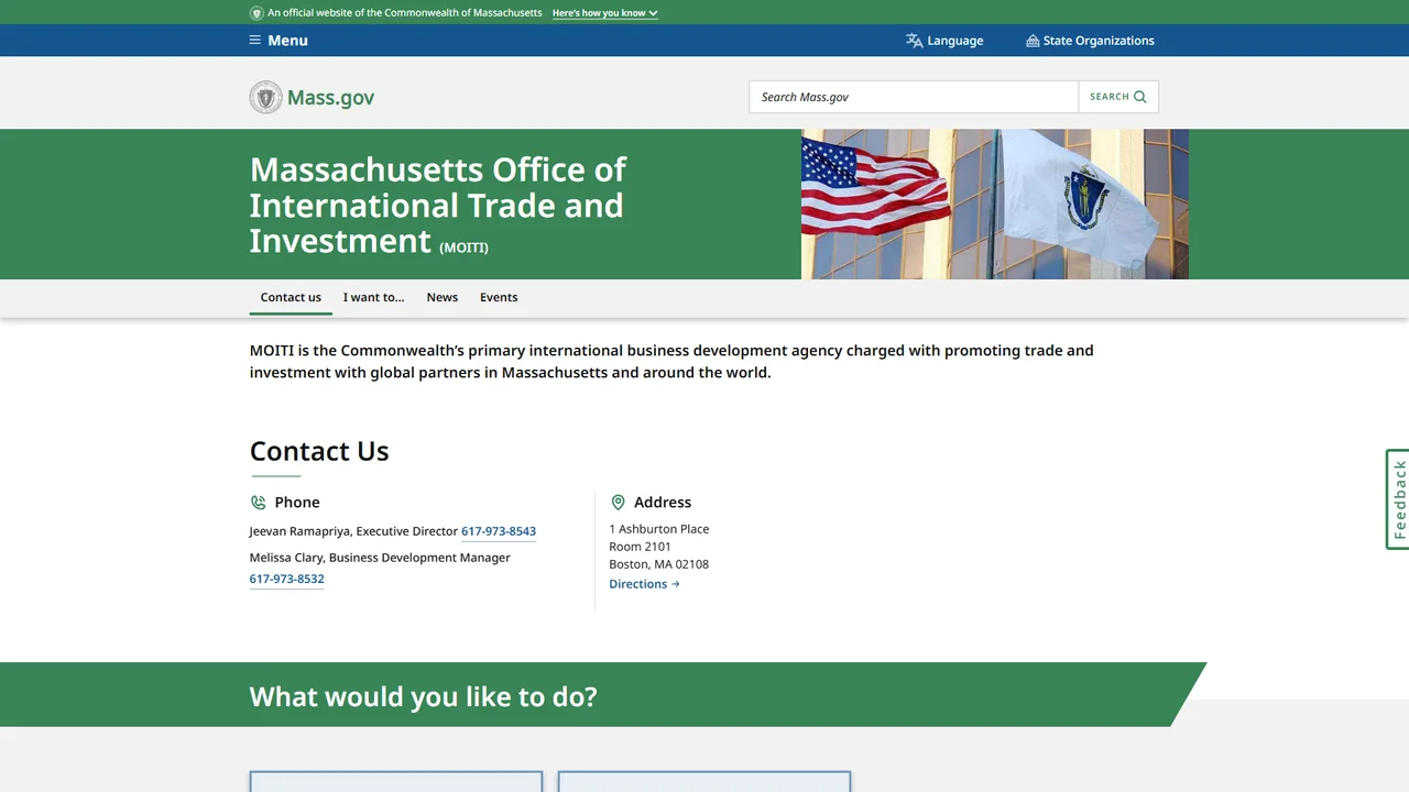 Massachusetts Office of International Trade and Investment - Boston, MA