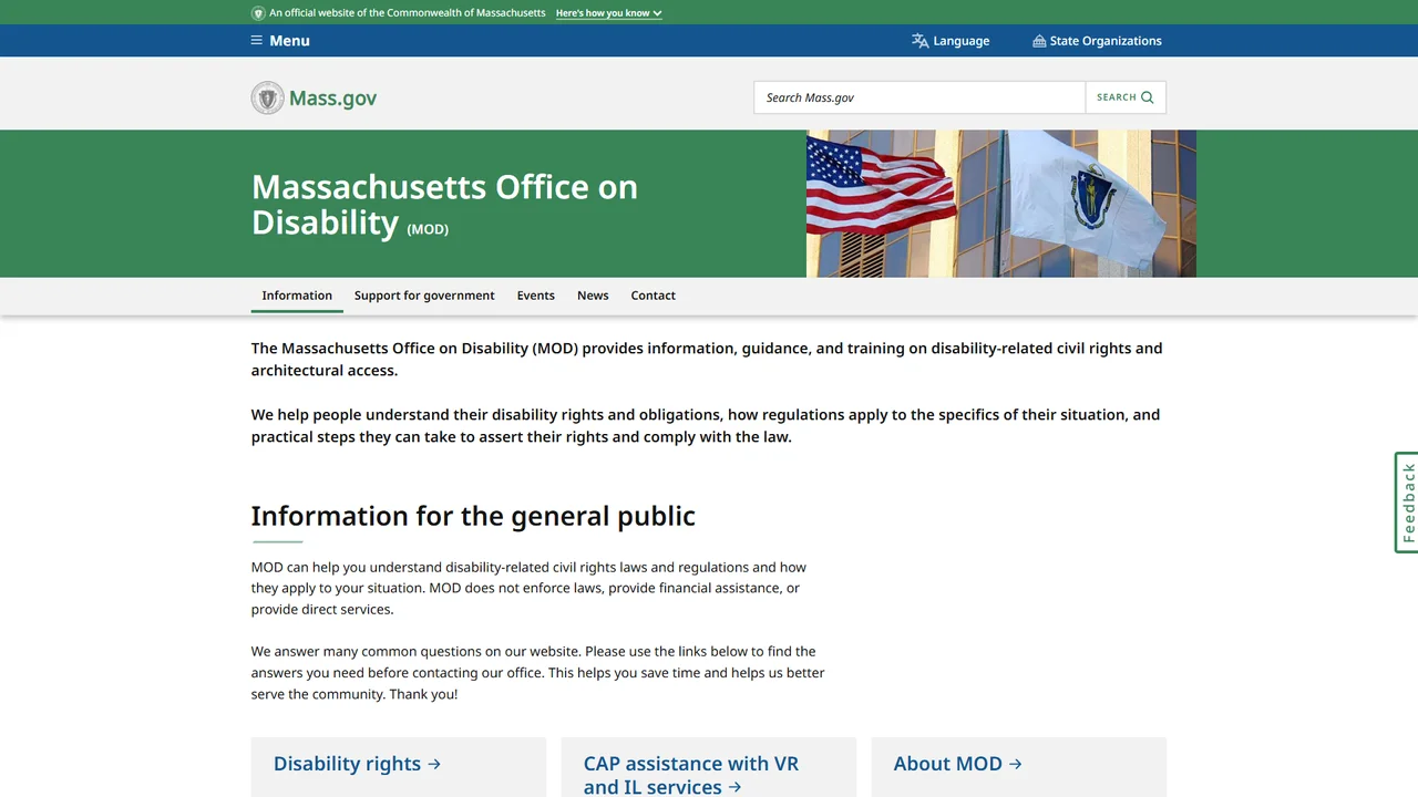 Massachusetts Office on Disability - Boston, MA