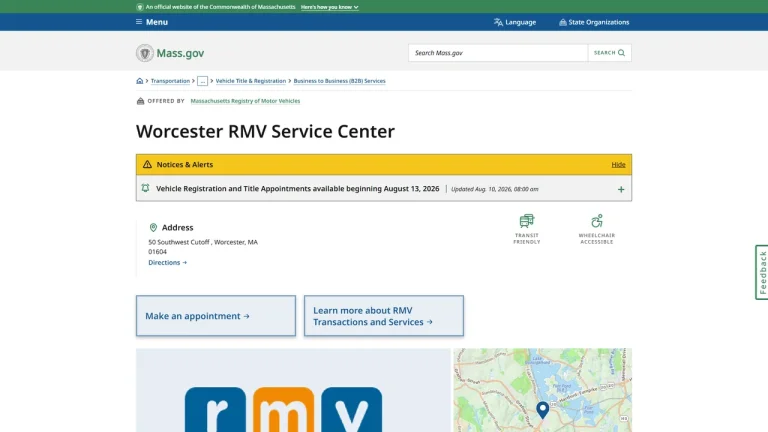 Massachusetts Registry of Motor Vehicles - Worcester, MA