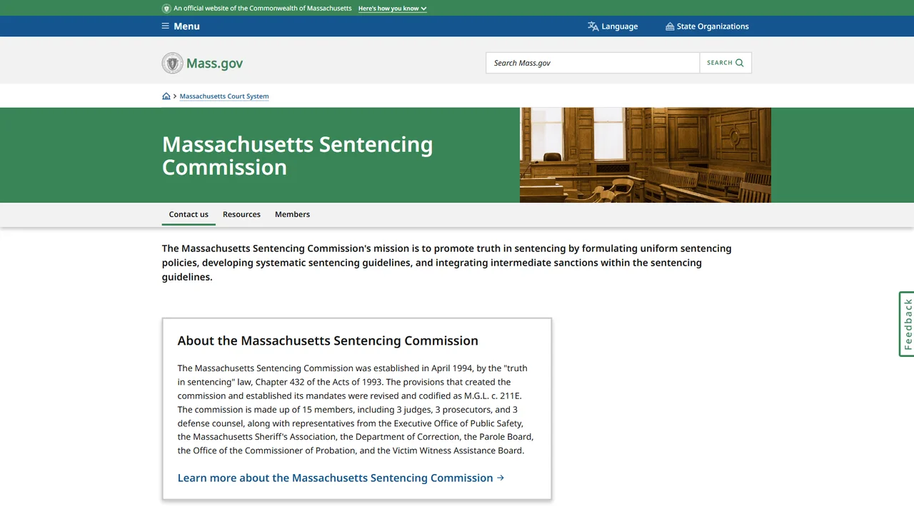 Massachusetts Sentencing Commission - Boston, MA