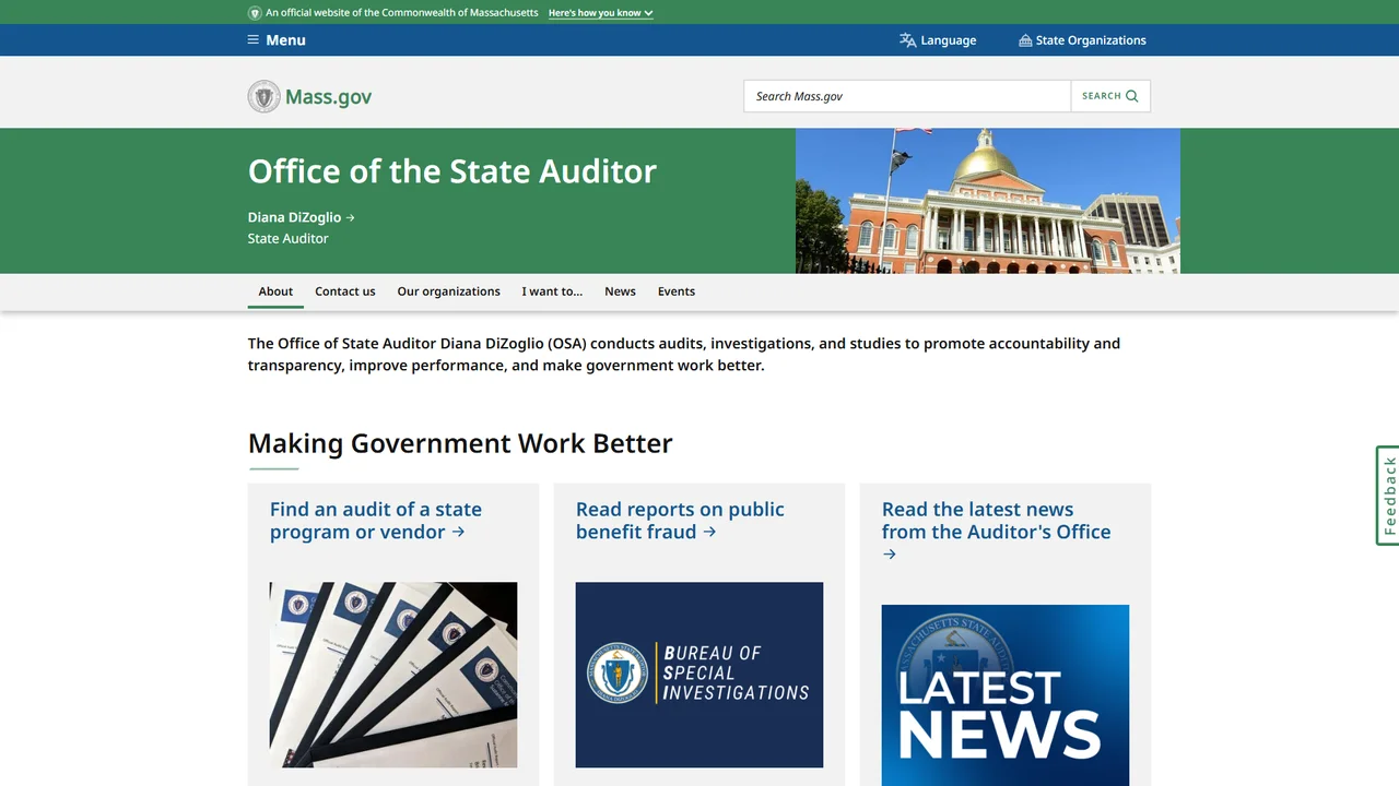 Massachusetts State Auditor's Office - Boston, MA