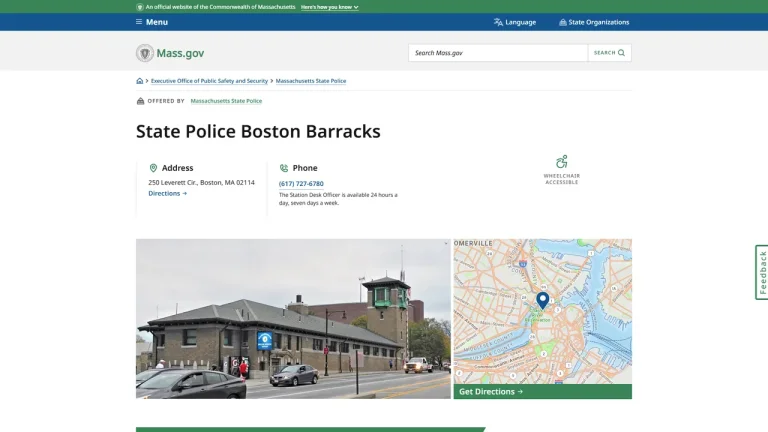 Massachusetts State Police Dept - Boston, MA