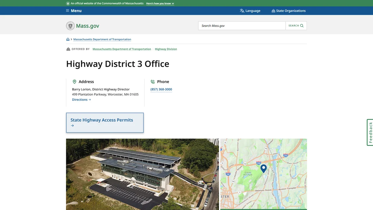 MassDOT District 3 Headquarters - Worcester, MA