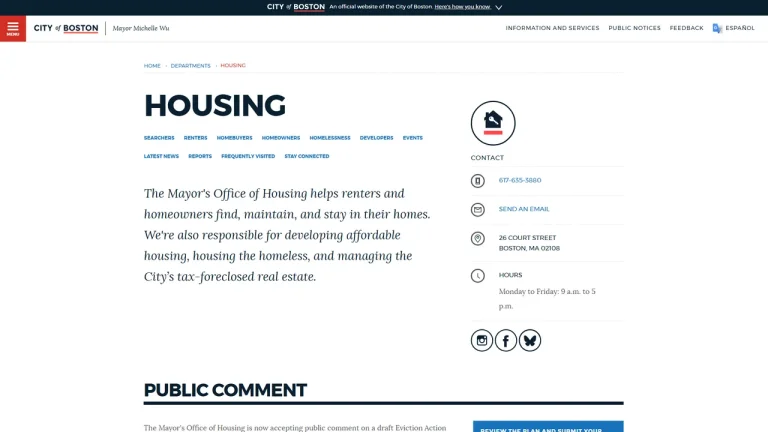 Mayor's Office of Housing (Neighborhood Development) - Boston, MA