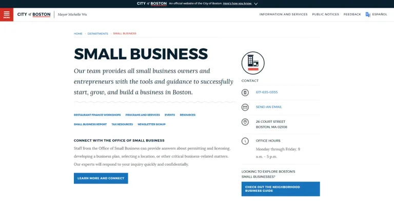 Mayor's Office of Small Business - Boston, MA