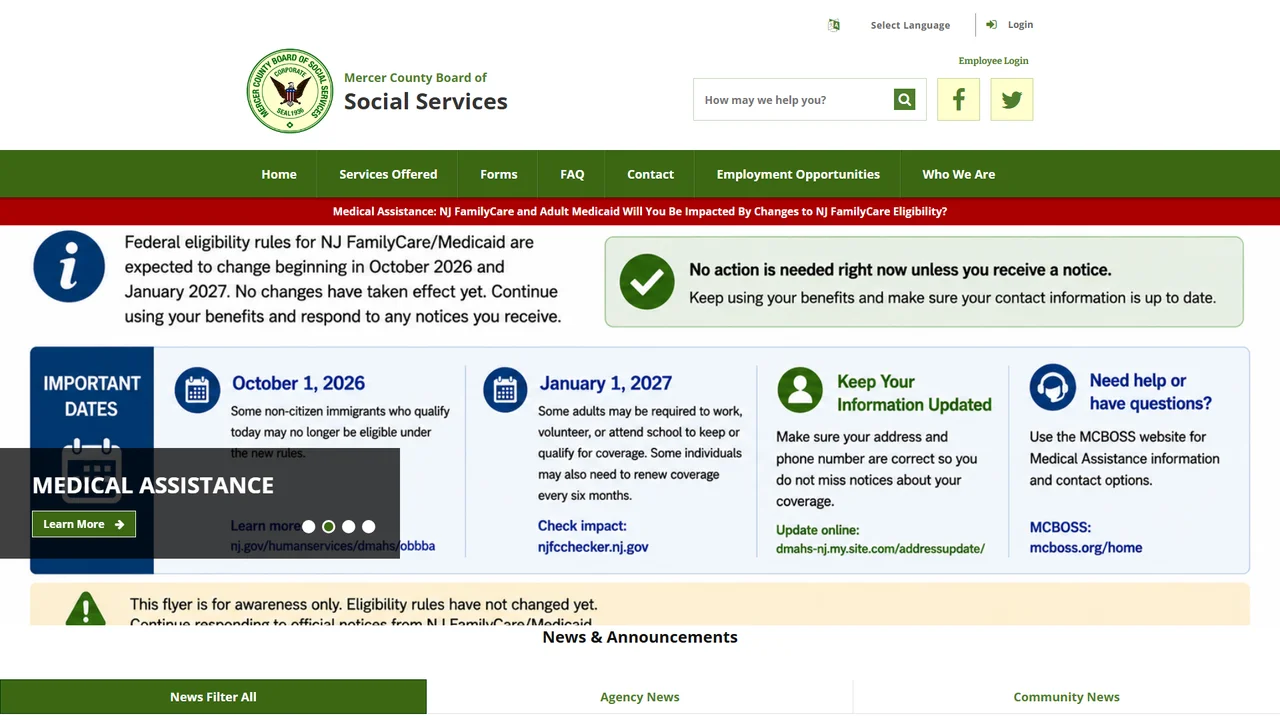 Mercer County Board of Social Services - Trenton, NJ