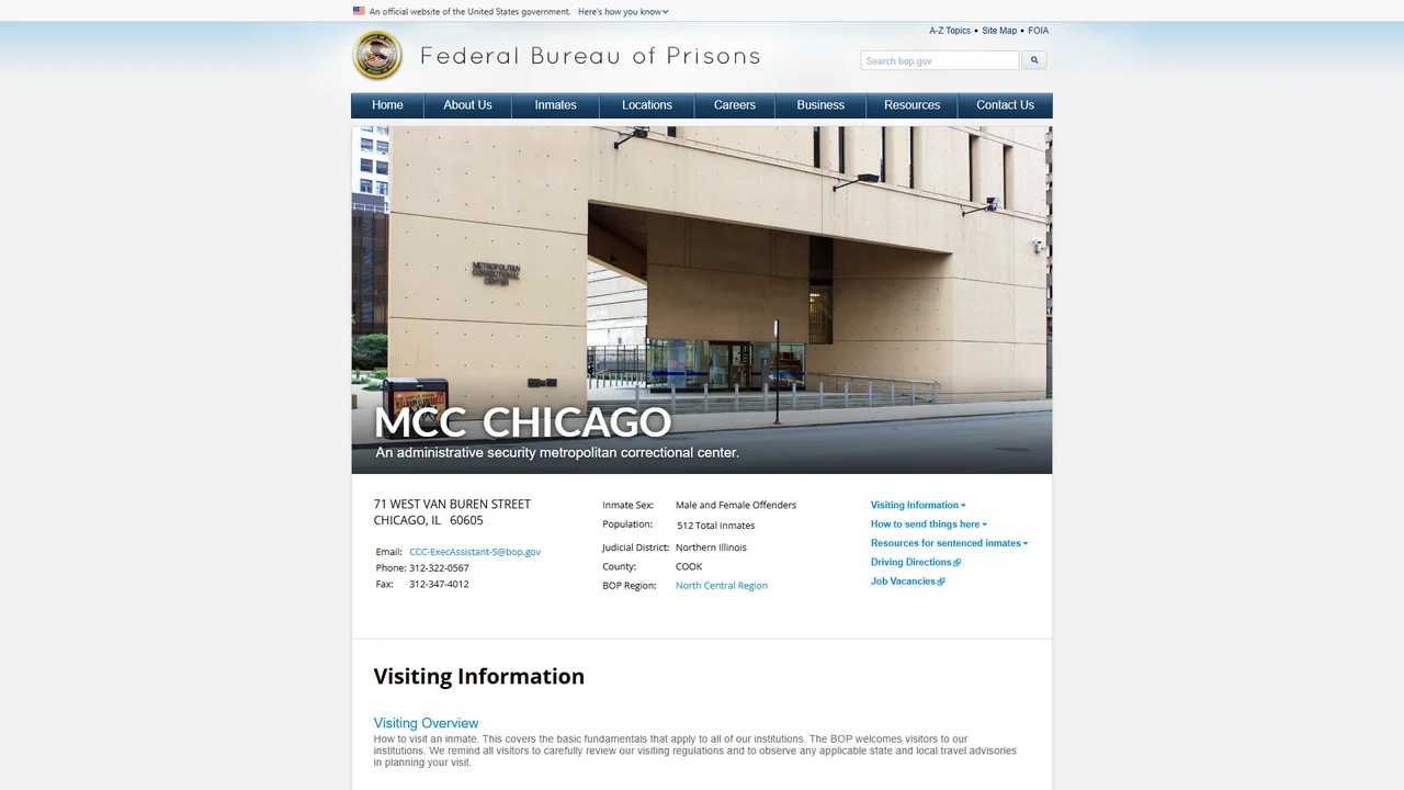 Metropolitan Correctional Center, Chicago - Chicago, IL