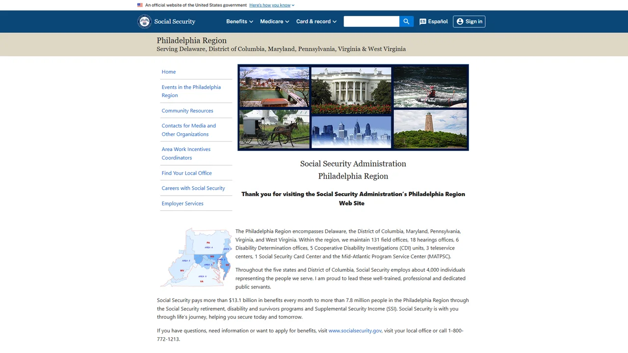 Mid-Atlantic Social Security Center - Philadelphia, PA