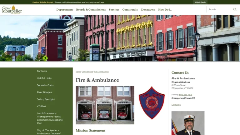 Montpelier Fire and Ambulance Department - Montpelier, VT