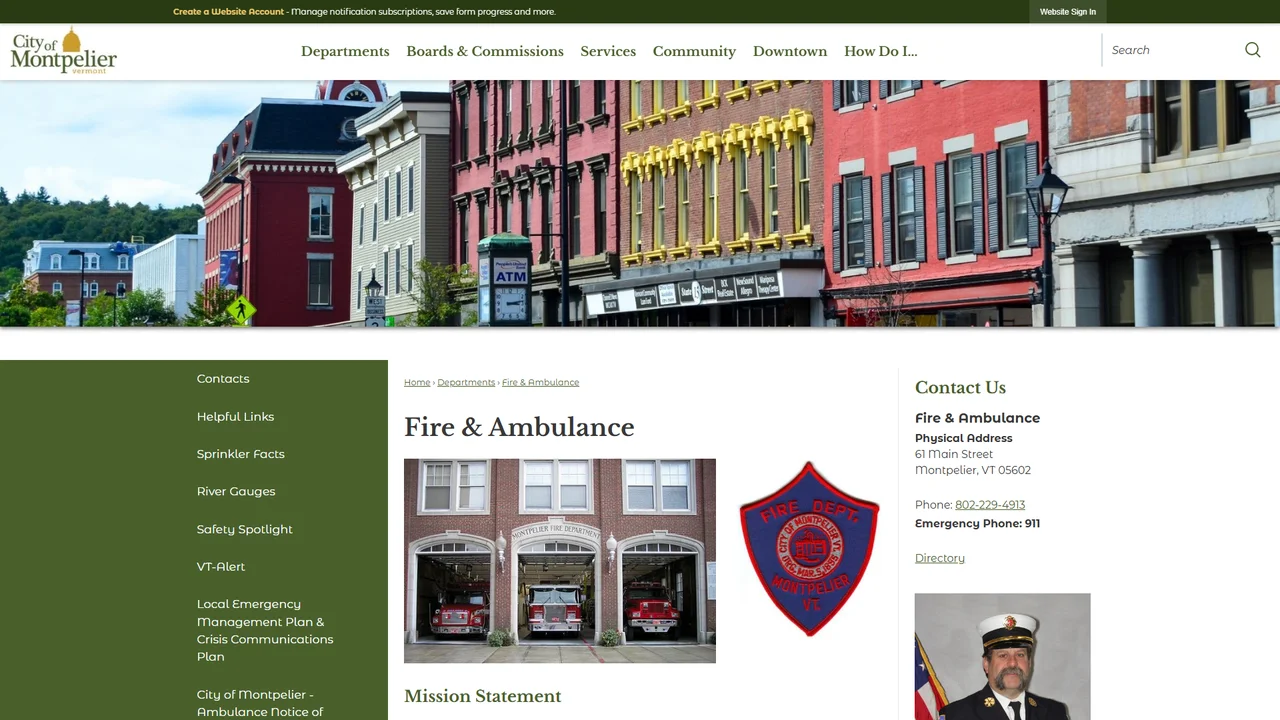 Montpelier Fire and Ambulance Department - Montpelier, VT