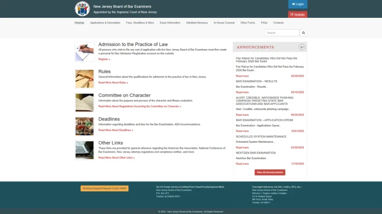New Jersey Board of Bar Examiners
