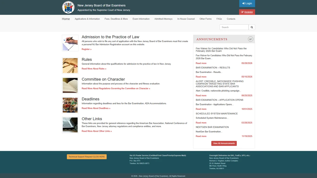 New Jersey Board of Bar Examiners