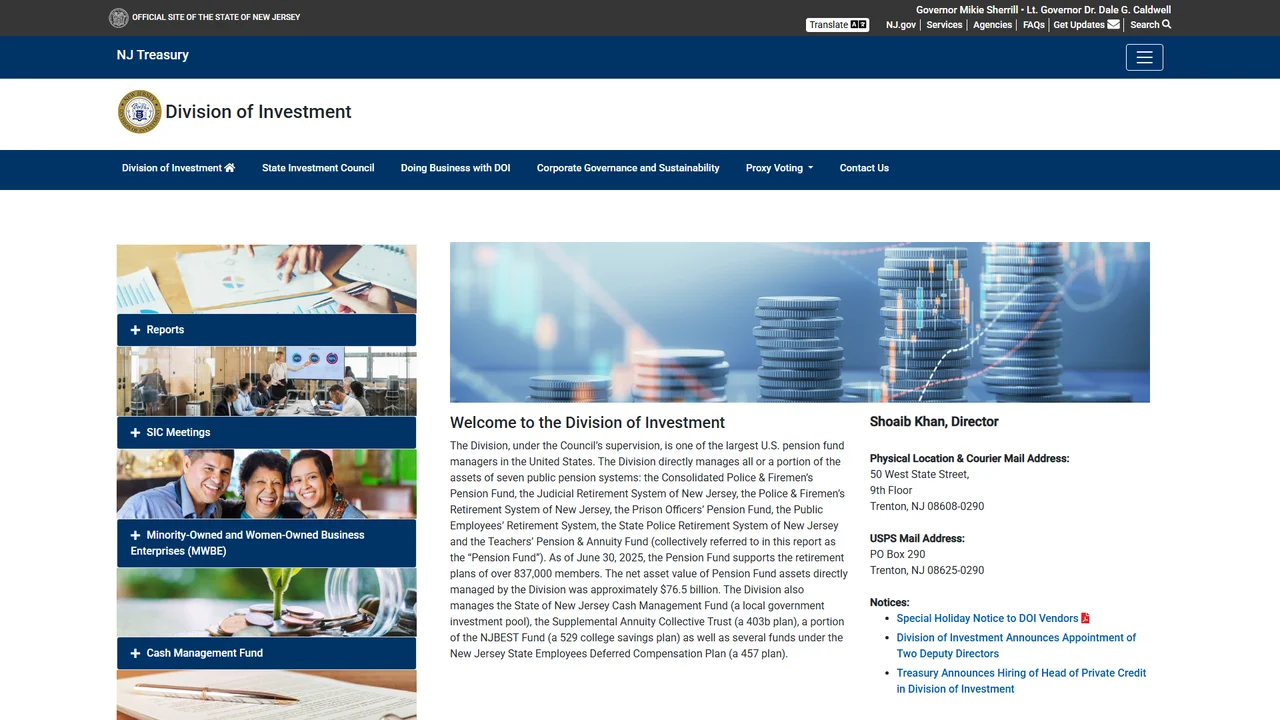 New Jersey Division of Investment