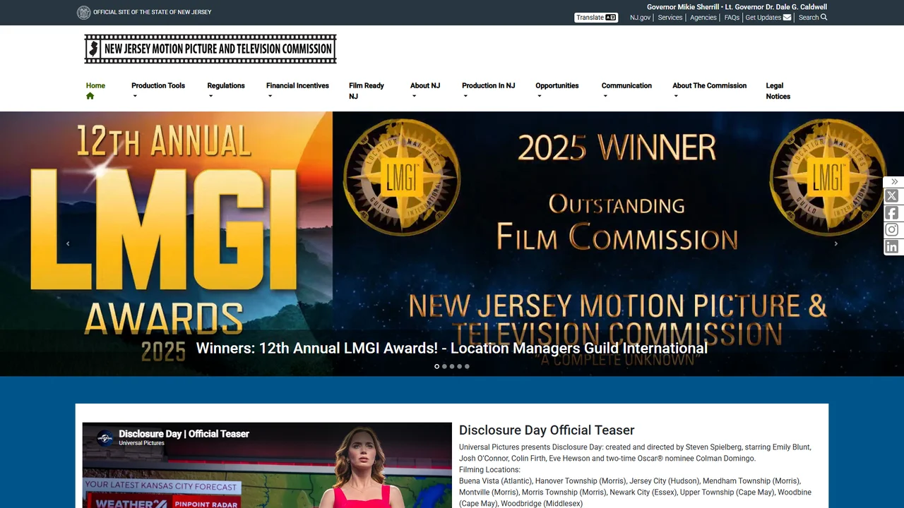 New Jersey Motion Picture and Television Commission - Newark, NJ