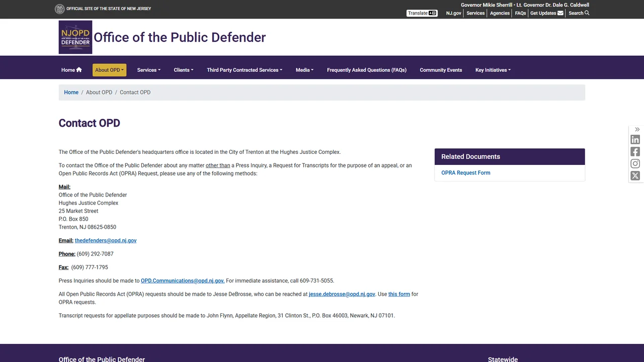 New Jersey Office of the Public Defender (Headquarters)