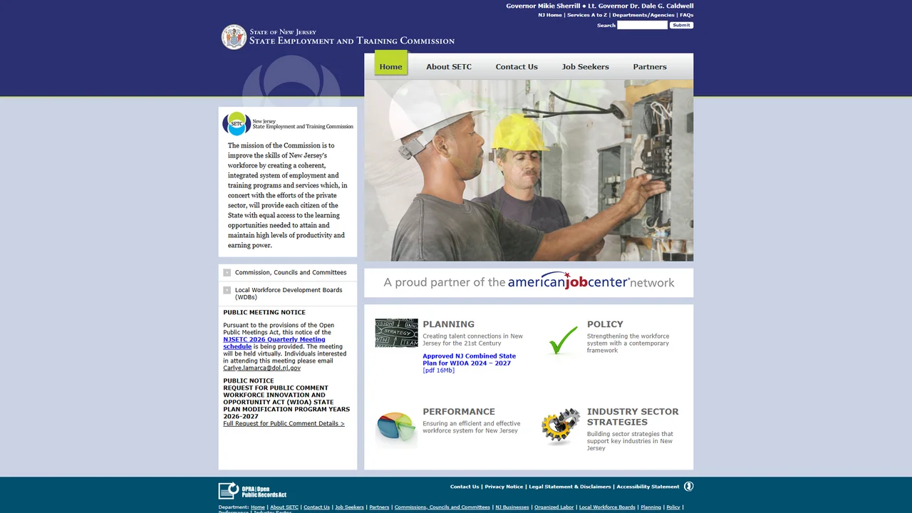 New Jersey State Employment and Training Commission (SETC)