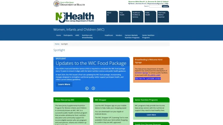 New Jersey State WIC Program Administration