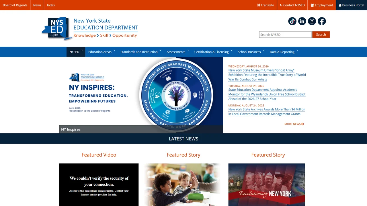 New York State Education Department - Albany, NY