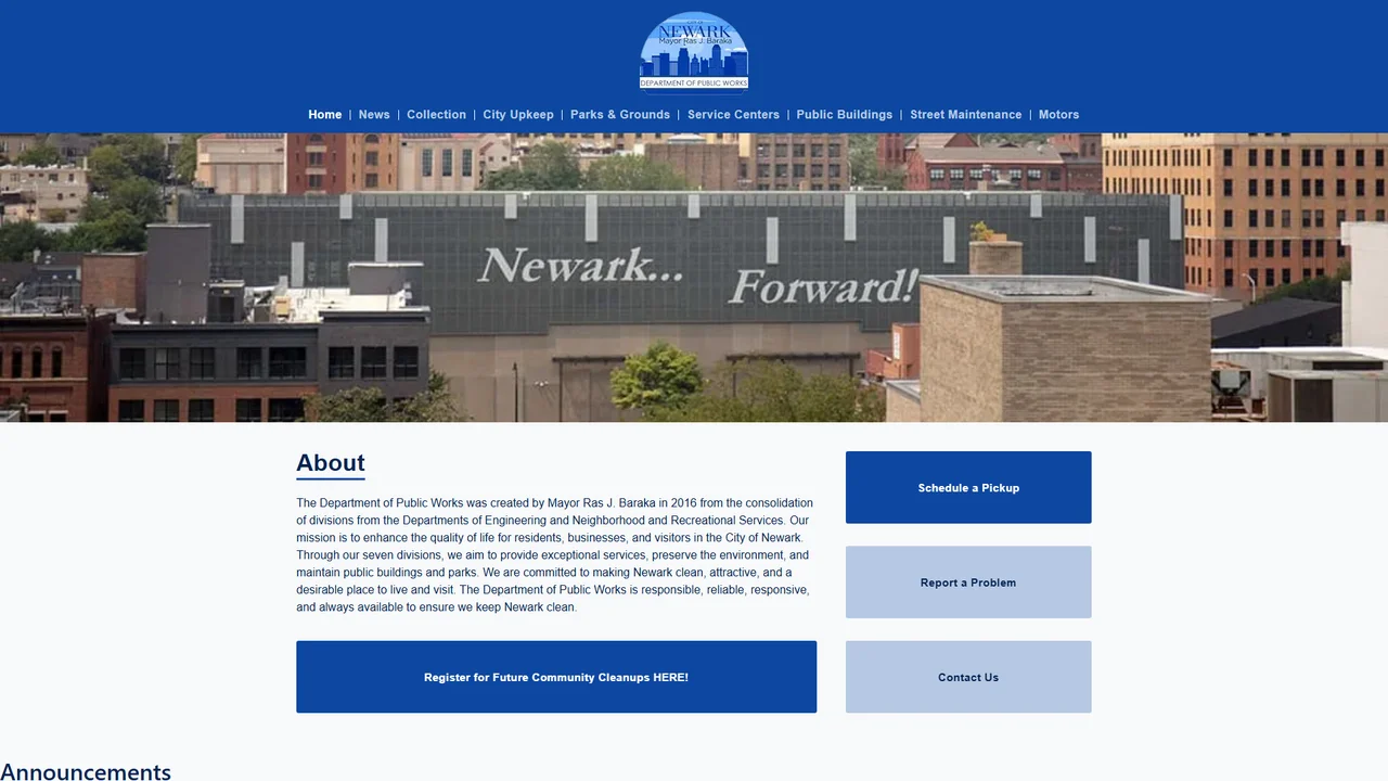 Newark City Sanitation Administration - Newark, NJ