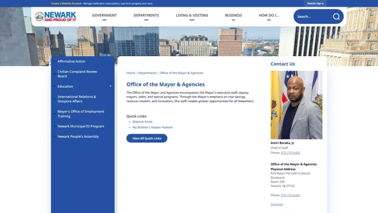 Newark Mayor's Office - Newark, NJ