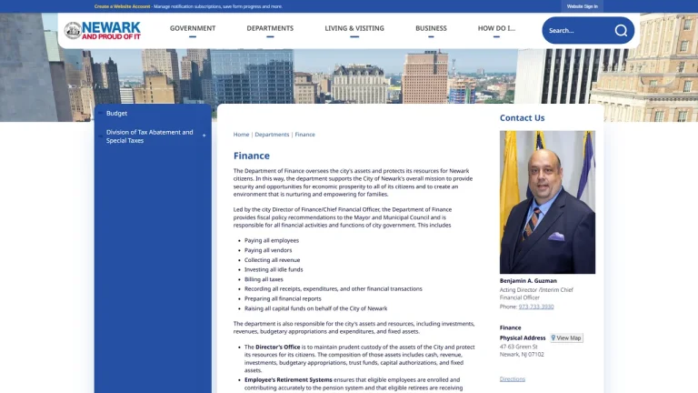 Newark Office of the Comptroller - Newark, NJ