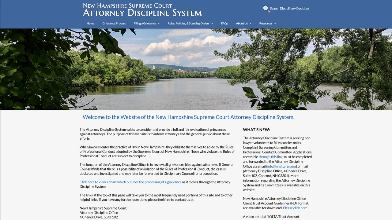 NH Attorney Discipline Office - Concord, NH