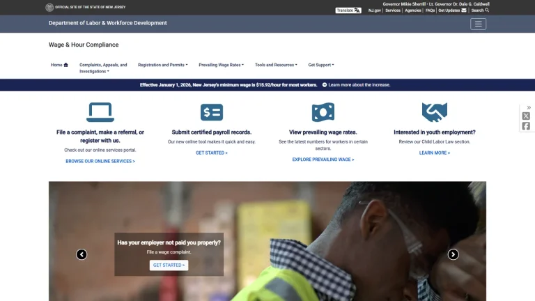 NJ Division of Wage and Hour Compliance - Newark, NJ