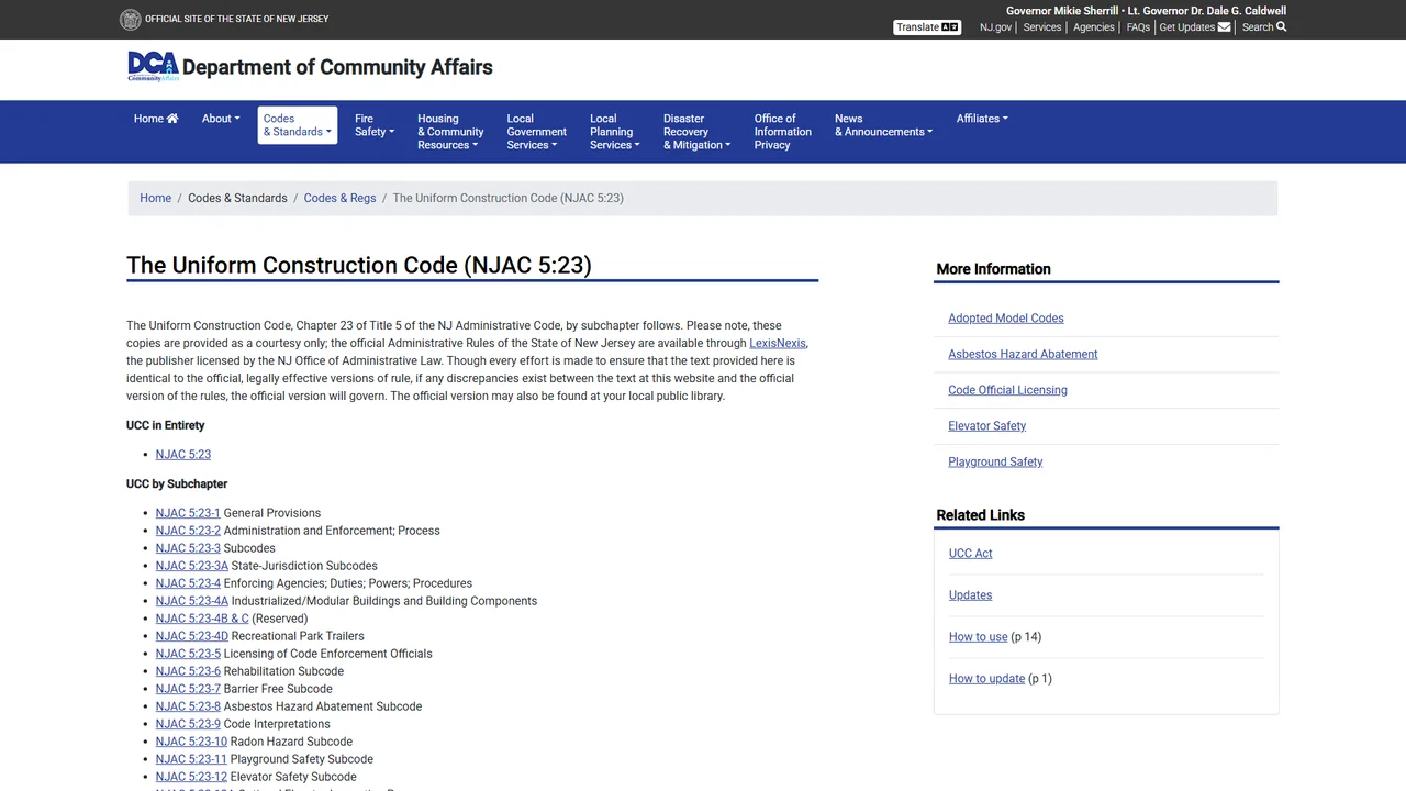 NJ Uniform Construction Code Publications
